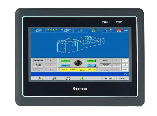 Exposição dos painéis de controle RS485 dos ethernet 7.4inch HMI HMI LCD